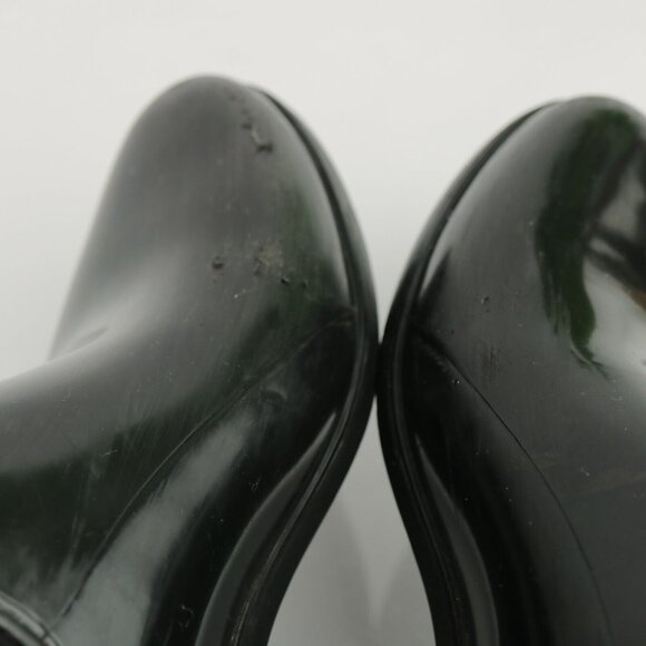 J Crew Womens Rain Boot Size 7 Black Rubber Water Resistant Chelsea Bootie Flat - Picture 9 of 12